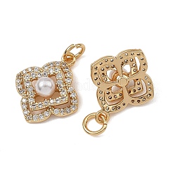 Pendentifs en laiton Shegrace pavés de zirconiums cubiques transparents&nbsp;XGRQ4D483-661G