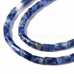 Fili di perle di diaspro macchia blu naturale&nbsp;G-S366-078