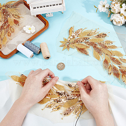 Polyester computergesteuertes Sticktuch Aufbügeln/Aufnähen&nbsp;DIY-WH0683-77B