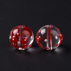 Perles en verre transparentes&nbsp;LAMP-B021-03A-03