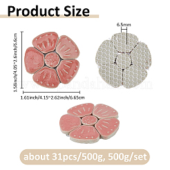 500 g handgefertigte Porzellan-Cabochons&nbsp;PORC-FH0001-17
