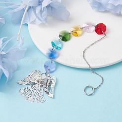Ornements suspendus en perles octogonales en verre&nbsp;HJEW-JM01760-03