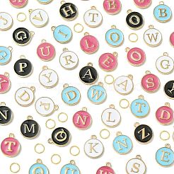 104 breloque en alliage émaillé avec lettres initiales de l'alphabet A à Z&nbsp;ENAM-FS0003-91