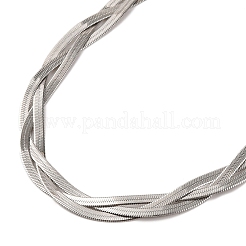 Colliers à chaînes serpent en acier inoxydable 304&nbsp;NJEW-M075-02B-P