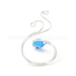 Anelli del polsino aperti avvolti in filo di rame&nbsp;RJEW-JR00562-01