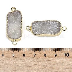 Galvanische natürliche druzy Quarzkristallverbindungsverbinder&nbsp;G-K189-02G