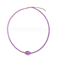 Collane a forma di conchiglia e rondella realizzate a mano con la tecnica del lampwork marino&nbsp;WG494DC-01