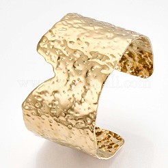 Ionenplattierung (IP) 304 Edelstahl weit geöffnetes Manschettenarmband für Frauen&nbsp;BJEW-F442-03G