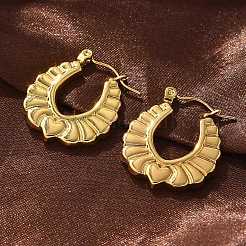 Boucles d'oreilles créoles en acier inoxydable 304 pour femmes&nbsp;EJEW-L296-051G
