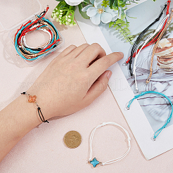 25 Stück 5 Farben gewachste Polyesterschnur zum Basteln von Armbändern&nbsp;AJEW-DC00005