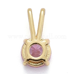 Pendentifs avec zircon cubiques à micro-pavés en laiton&nbsp;X-KK-P192-04-G03
