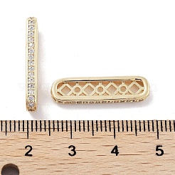 Messing-Mikropflaster mit klaren Zirkonia-Mehrstranggliedern&nbsp;KK-B082-16G