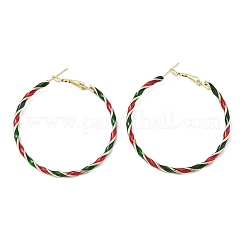 Pendientes de aro de aleación de esmalte&nbsp;EJEW-H173-05G