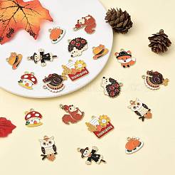 20 Stück 10 Stile Thanksgiving-Thema Legierung Emaille Anhänger&nbsp;FIND-FS0004-84