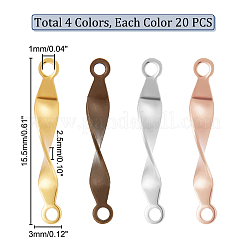 80 breloque connecteur en laiton 4 couleurs&nbsp;KK-PH0004-94