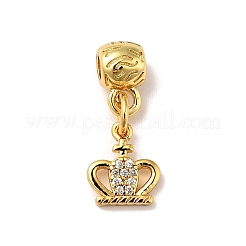 Ciondoli in ottone con placcatura a cremagliera con micro pavé di zirconi chiari&nbsp;ZIRC-H125-12