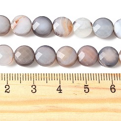 Natürliche graue Botswana Achat Perlen Stränge&nbsp;G-C179-A50-03