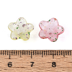 Tapas de abalorios acrílicas pintadas con aerosol transparente&nbsp;ACRP-T011-09M