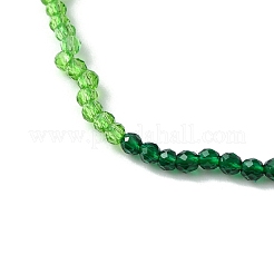 Collar de cuentas de vidrio rondelle facetado para mujer&nbsp;NJEW-M208-02A