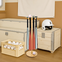 Holz-Baseballschläger-Organizer-Ausstellungsständer&nbsp;ODIS-WH0043-268