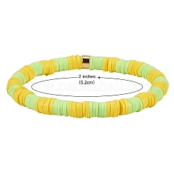 Ensembles de bracelets extensibles faits à la main en argile polymère heishi perles&nbsp;BJEW-JB05902-07