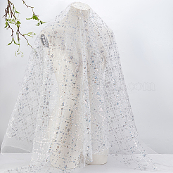 Pailletten-Polyester-Spitzenstoff&nbsp;DIY-WH0622-147B
