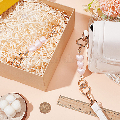 2 cadena de extensión para bolso de aleación con forma de corazón rosa&nbsp;DIY-AR0004-96