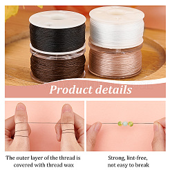 4 Rolle 4 Farben speziell beschichteter Polyester-Perlenfaden für Saatperlen&nbsp;OCOR-PH0002-65