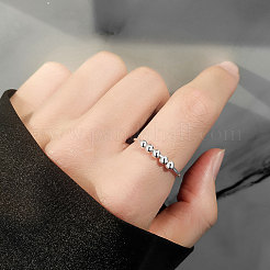 925 offener Manschettenring aus Sterlingsilber&nbsp;RJEW-P091-01A-S