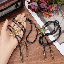 2 Stück 2 Stile Star Lariat Halskette für Männer Frauen&nbsp;NJEW-GF0001-09