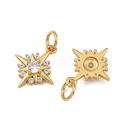 Ciondoli in ottone zirconi chiari micro pavé&nbsp;KK-F941-40A-G