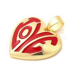 Pendentifs d'émail en laiton &nbsp;KK-I378-19G-B