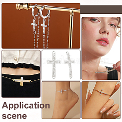 12 pz di charms con connettore in lega di cristallo e strass religiosi&nbsp;FIND-PH0038-15S