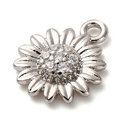 Pendentifs avec zircon cubiques à micro-pavés en laiton&nbsp;KK-I276-03P-01
