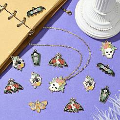 30 stücke 6 arten halloween thema rack überzug legierung emaille anhänger&nbsp;FIND-CJ0002-59