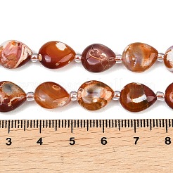 Naturelles feu crépitent agate perles brins&nbsp;G-K393-E01-10x12