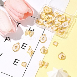 Colgantes de esmalte de aleación 24pcs 6 estilos&nbsp;ENAM-FS0002-65G
