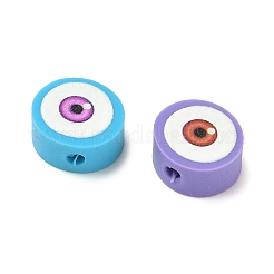 Bedruckte handgemachte Polymer Clay Perlen&nbsp;CLAY-I016-06