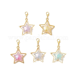 Décorations pendentifs étoiles en acrylique&nbsp;HJEW-JM03395