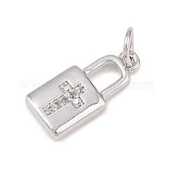 Pendentifs en laiton zircon cubique transparent&nbsp;KK-G544-08P-01