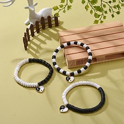 3pcs 3 Stil handgemachte Fimo Perlen Stretch-Armbänder Set&nbsp;BJEW-JB08853