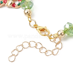 3 bracciale con ciondolo natalizio in lega smaltata di 3 colori&nbsp;BJEW-JB12077
