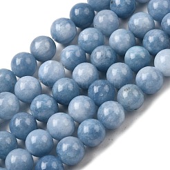 Gefärbt natürlichen weißen Jade Perlen Stränge&nbsp;G-M402-C04-28
