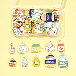 50pcs 14 styles de pendentifs en émail en alliage&nbsp;ENAM-FS0003-15