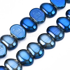 Chapelets de perles en verre électroplaqué&nbsp;EGLA-N008-012