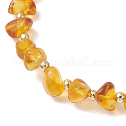 Stretch-Armbänder aus natürlichen Bernsteinperlen für Damen&nbsp;BJEW-JB13294