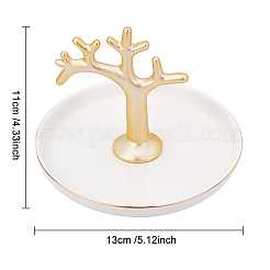 Porta anelli per ramoscelli in porcellana&nbsp;DJEW-WH0010-68