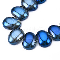 Chapelets de perles en verre électroplaqué&nbsp;EGLA-N008-012