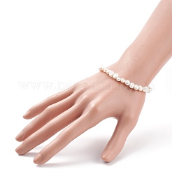 Bracciale scorrevole da donna con perle naturali e perline&nbsp;BJEW-JB08330-01