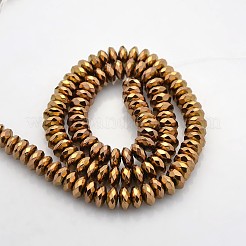 Electroplate non magnetici ematite sintetico fili di perline&nbsp;G-J208H-02